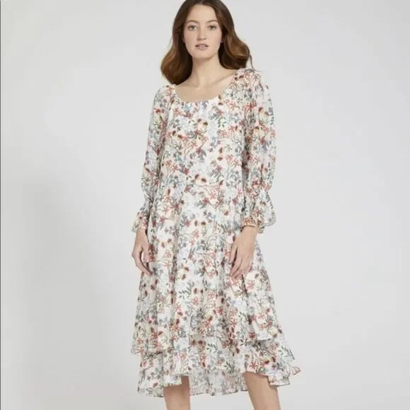 Alice + Olivia Miora High Low Midi Dress Size 2 - Picture 2 of 7